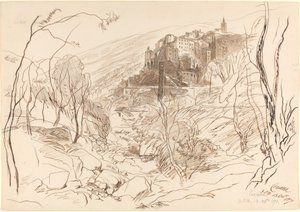 Udsigt over Ceriana af Edward Lear