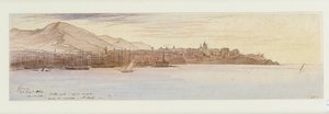 Udsigt over Genova, 1864 af Edward Lear