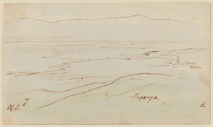 Udsigt over Torino med Superga af Edward Lear