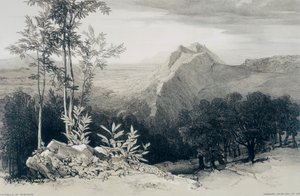 Udsigt i Rom og omegn: Civitella di Subiaco af Edward Lear