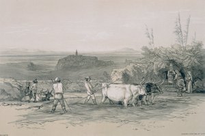 Udsigt i Rom og omegn: Roiate, en by nær Subiaco af Edward Lear