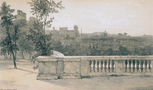 Udsigt i Rom og omegn: Rom fra Monte Pincio af Edward Lear