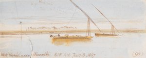 Vestbredden nær Howatke; kl. 8.15, den 8. januar 1867 (95) af Edward Lear