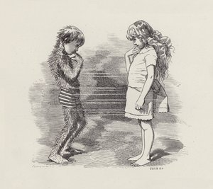 Illustration til The Water-Babies af Charles Kingsley (gravering) af Edward Linley (after) Sambourne