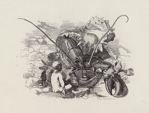 Illustration til The Water-Babies af Charles Kingsley (gravering) af Edward Linley (after) Sambourne