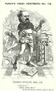 Punch tegneserie: Francis Knollys, privatsekretær for Prince of Wales (gravering)