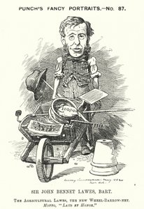 Punch tegneserie: John Bennet Lawes, engelsk iværksætter og landbrugsvidenskabsmand (gravering) af Edward Linley (after) Sambourne