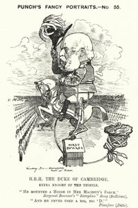 Punch tegnefilm: Prins George, hertug af Cambridge, britisk soldat (gravering) af Edward Linley (after) Sambourne