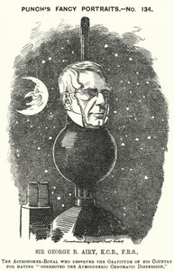 Punch tegnefilm: Sir George Biddell Airy, engelsk astronom Royal (gravering) af Edward Linley (after) Sambourne