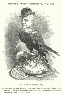 Punch tegnefilm: Sir Henry Hawkins af Edward Linley (after) Sambourne
