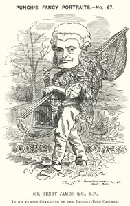 Punch tegneserie: Sir Henry James af Edward Linley (after) Sambourne