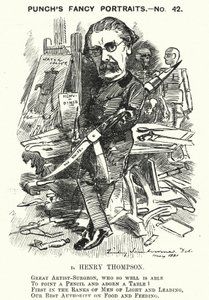 Punch tegneserie: Sir Henry Thompson, engelsk kirurg (gravering) af Edward Linley (after) Sambourne