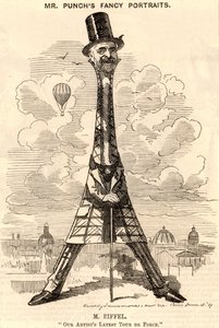 Karikatur af Gustave Eiffel