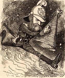 Eyre Massey Shaw (1830-1908) af Edward Linley Sambourne