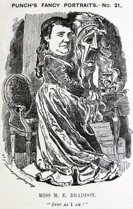 Illustreret portræt af Mary Elizabeth Braddon (Maxwell) af Edward Linley Sambourne