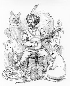 illustration til Sambourne tegnefilm fra Punch, Rudyard Kipling (tegning) af Edward Linley Sambourne