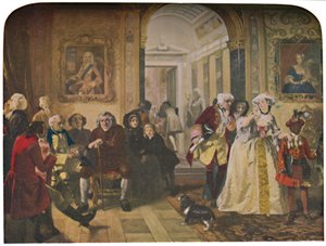 Dr. Johnson i Lord Chesterfields Ante-Room, Waiting for an Audience, 1748, 1845, c1950. af Edward Matthew Ward