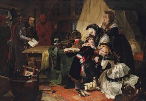 Marie Antoinettes og hendes søns sidste afsked, 1856.