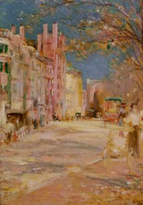 Gadescene i Boston (Boston Common) af Edward Mitchell Bannister