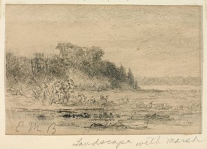 Landskab med sump af Edward Mitchell Bannister