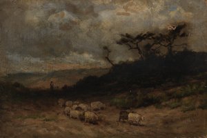 Unavngivet hyrde med får, 1877.