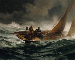 Rider ud af en kuling, ca. 1889.