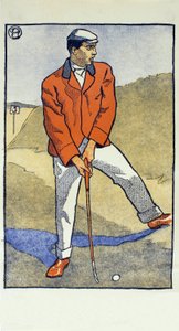 Juni/juli, detalje fra 1931 Golfing Calendar, pub. 1931 af Edward Penfield