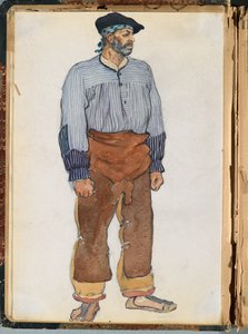 Spansk skitse, ca. 1911 (wc & grafit på papir monteret i scrapbog) af Edward Penfield