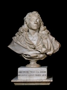 Portrætbuste af Sir Christopher Wren, 1600-tallet (marmor)