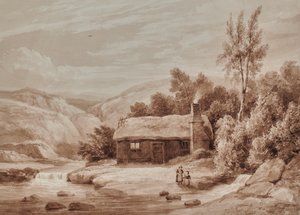 Landskab med sommerhus