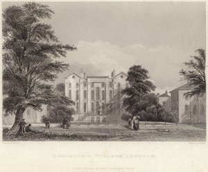 Addiscombe College i Croydon (gravering) af Edward Pritchett