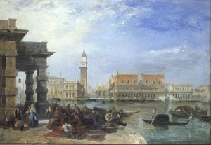 Udsigt fra Dogana, Venedig, mod Piazzetta og Dogepaladset