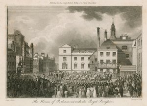 Folketingets Huse med Kongelig Procession af Edward Pugh