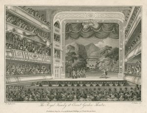 Den kongelige familie på Covent Garden Theatre, London af Edward Pugh
