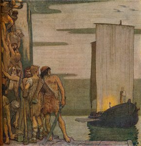 Saint Patricks landing i Irland, c1912, 1914 af Edward Reginald Frampton