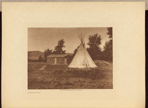 Et piegansk hjem af Edward S. Curtis