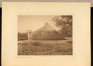 Det ceremonielle hus - Wichita af Edward S. Curtis