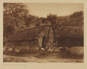 Diegueño-huset i Santa Ysabel af Edward S. Curtis