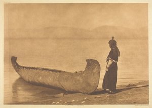 Ved bredden af søen - Kutenai af Edward S. Curtis