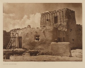 Paguate-vagttårnet af Edward S. Curtis