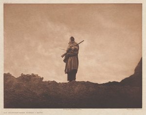 Portfolio III, plade 110: Jægeren af bjergfår af Edward S. Curtis