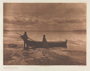 Portfolio IX, Plade 312: Aften på Puget Sound af Edward S. Curtis