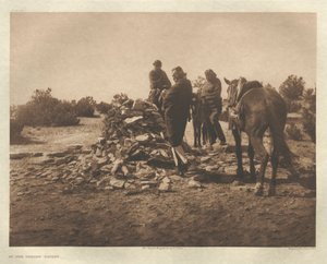Mappe I, plade 30: Ved helligdommen-Navaho af Edward S. Curtis