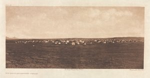 Portfolio VI, plade 192: Soldanslejr - Piegan af Edward S. Curtis