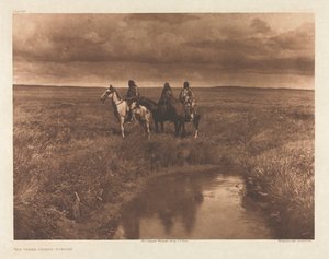 Portfolio VI, Plade 209: De tre høvdinge - Piegan af Edward S. Curtis