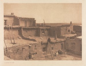Mappe XVII, plade 615: Et hjørne af Zuñi af Edward S. Curtis