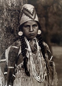 Indian of America: Portræt af pigen Umatilla af Edward Sheriff Curtis