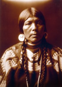 Indisk kvinde Hustruen til Ow High, ca. 1905, foto Edward S. Curtis af Edward Sheriff Curtis