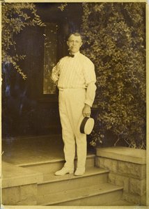 Min far, E. Curtis, opfinderen af Gold Tone-processen, i vores hjem i Seattle, Washington af Edward Sheriff Curtis