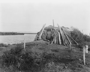 På Selawik-floden, ca. 1929 (s/h-foto) af Edward Sheriff Curtis